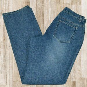 Duck Head Straight Leg Blue Jeans 10 TALL, Stretch Denim